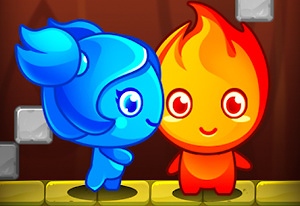 Niño fuego y niña agua - Fireboy and Watergirl The Forest Temple -  Minijuegos