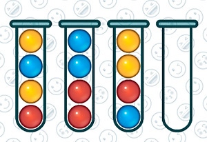 Bubble Sort Jogo com Coloridas Bolhas