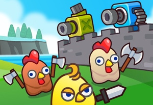 MERGE CANNON: CHICKEN DEFENSE jogo online gratuito em