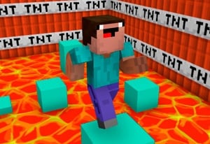 Stickman vs Minecraft Stickman ~ TNT TRAP for Red Stickman 